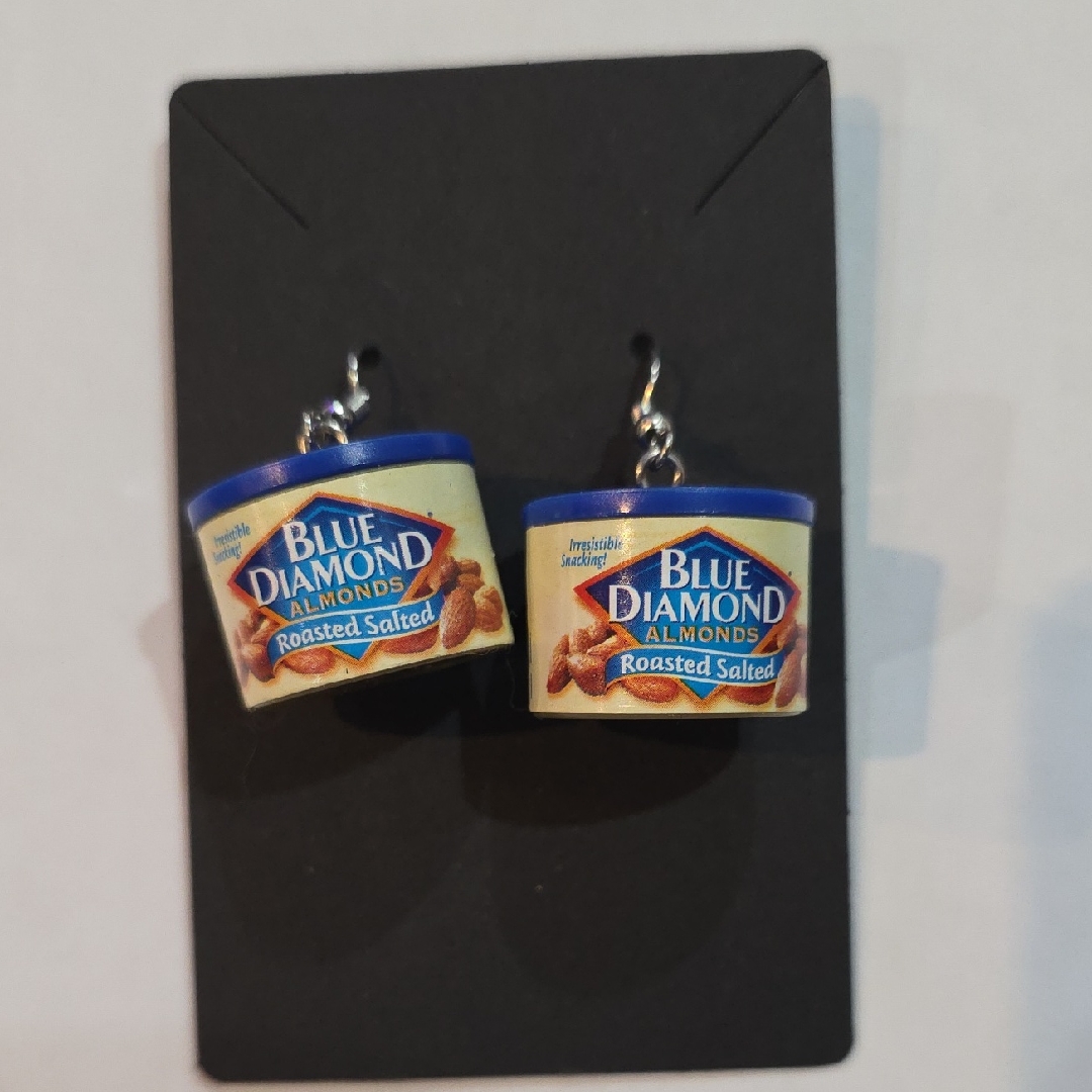 Blue Diamond Almonds Earrings